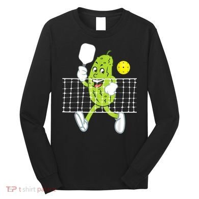 Pickle Playing Pickleball Funny Pickleball Paddleball Long Sleeve Shirt