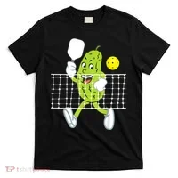 Pickle Playing Pickleball Funny Pickleball Paddleball T-Shirt thumb 0