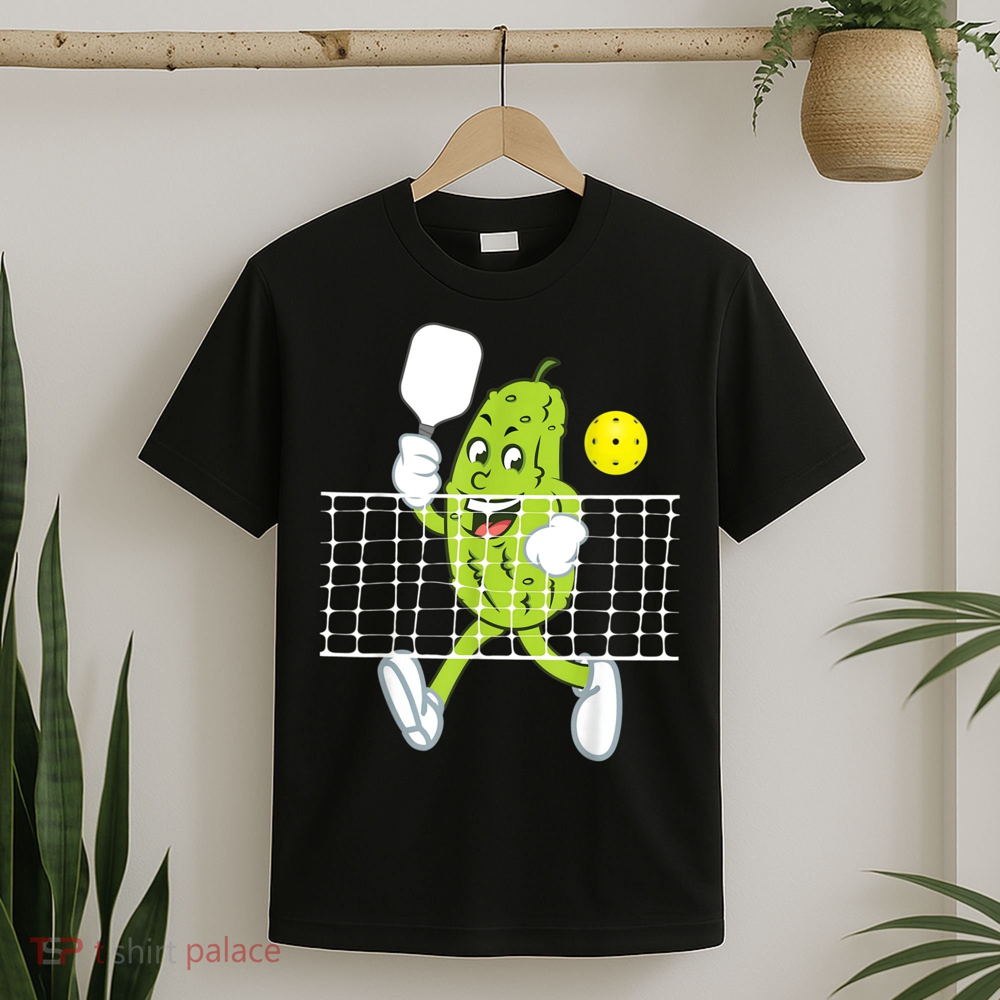Pickle Playing Pickleball Funny Pickleball Paddleball T-Shirt