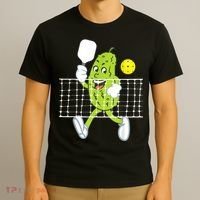 Pickle Playing Pickleball Funny Pickleball Paddleball T-Shirt thumb 3