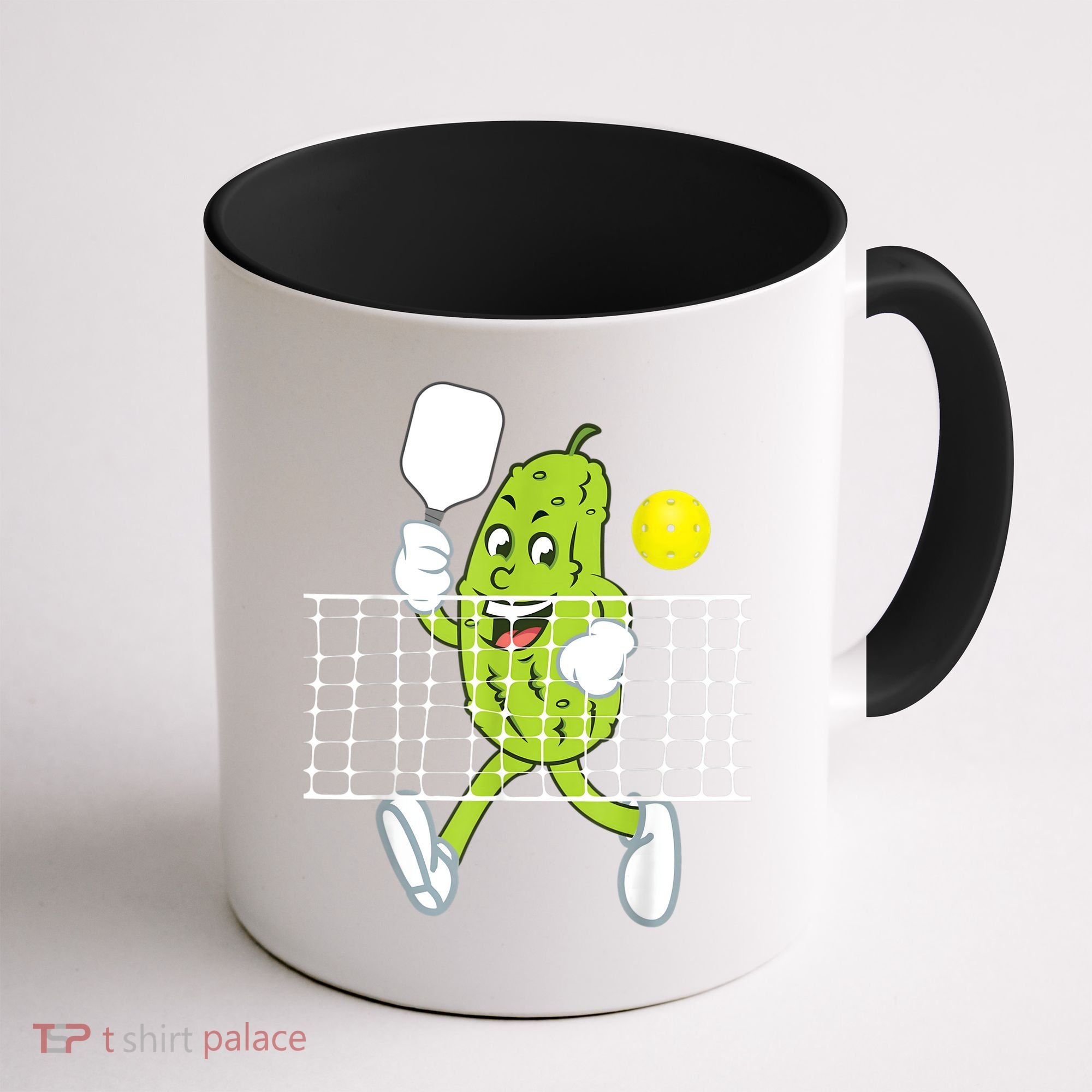 Pickle Playing Pickleball Funny Pickleball Paddleball Coffee Mug