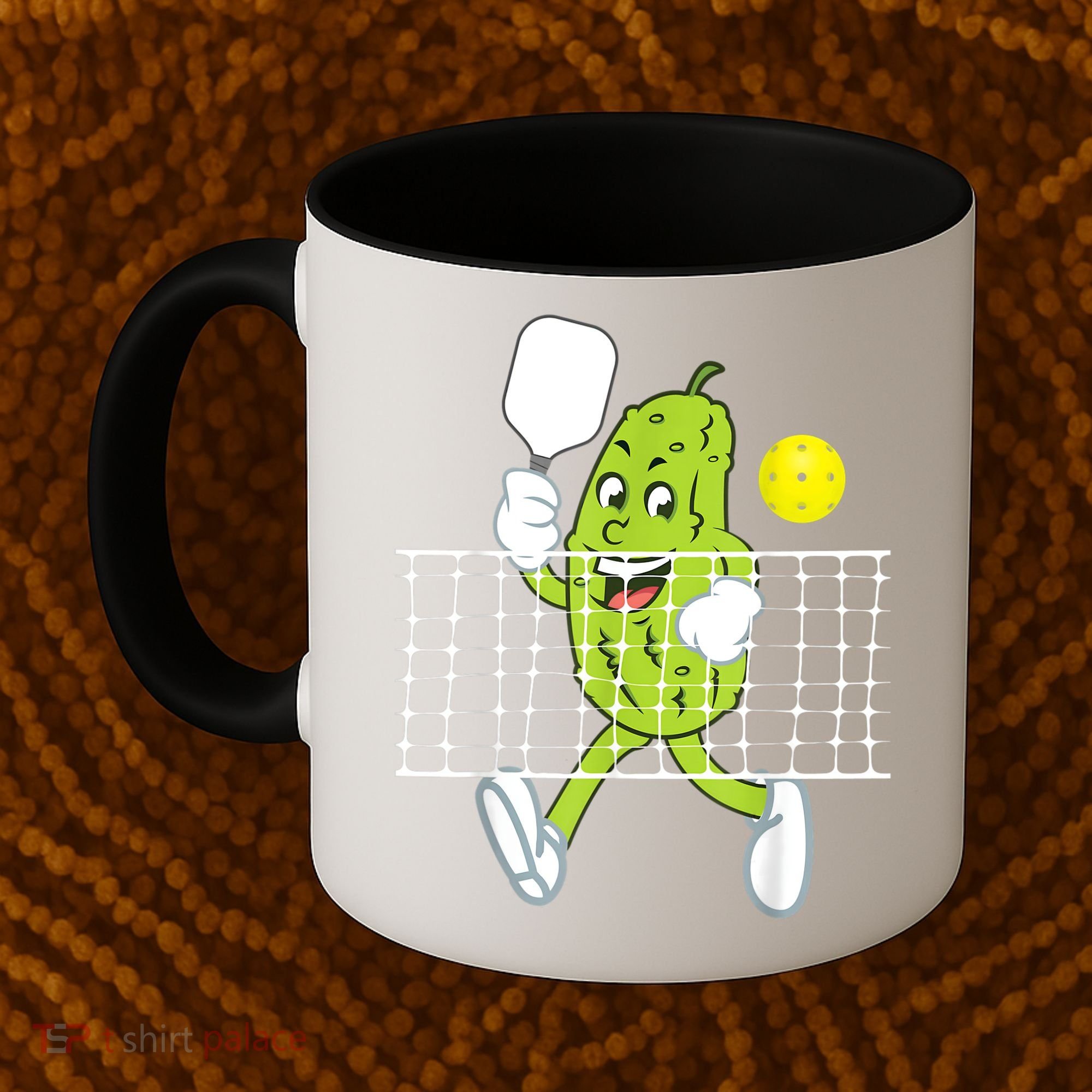 Pickle Playing Pickleball Funny Pickleball Paddleball Coffee Mug
