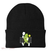 Pickle Playing Pickleball Funny Pickleball Paddleball Beanie thumb 0