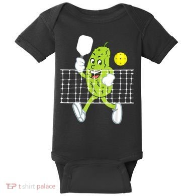 Pickle Playing Pickleball Funny Pickleball Paddleball Baby Bodysuit