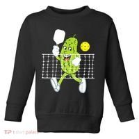 Pickle Playing Pickleball Funny Pickleball Paddleball Toddler Sweatshirt thumb 0