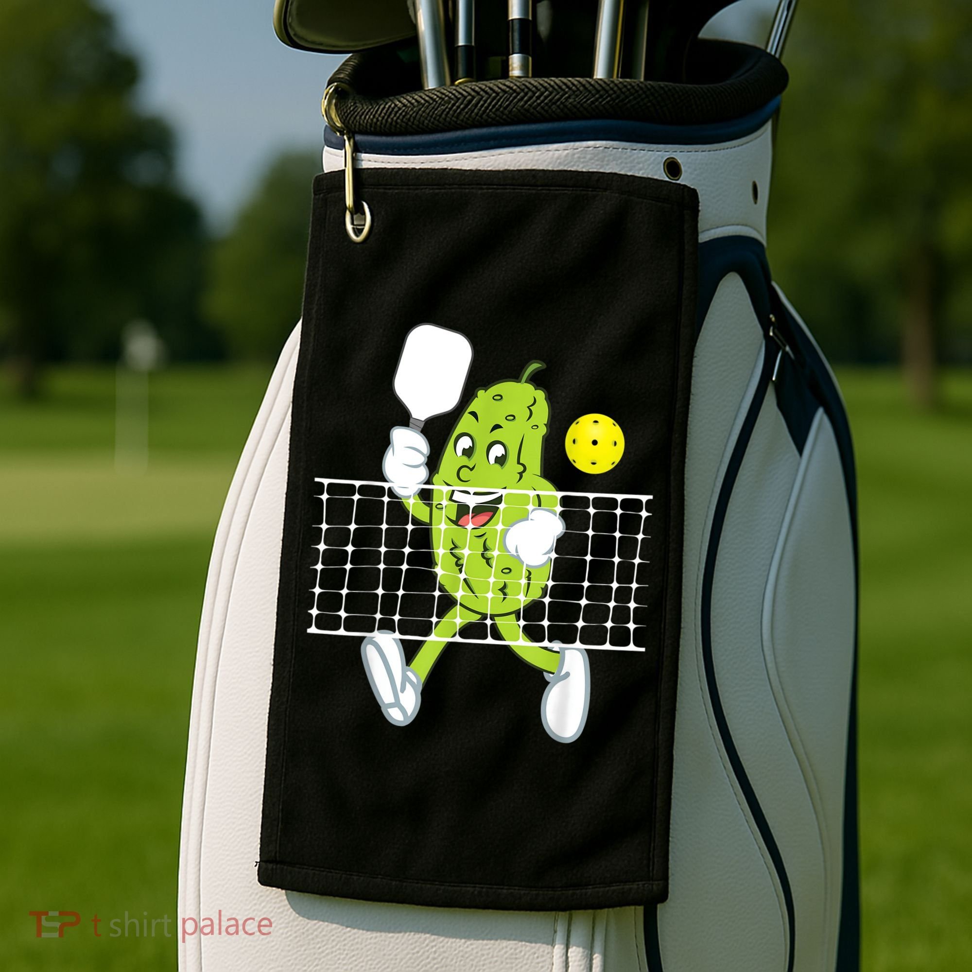Pickle Playing Pickleball Funny Pickleball Paddleball Golf Towel