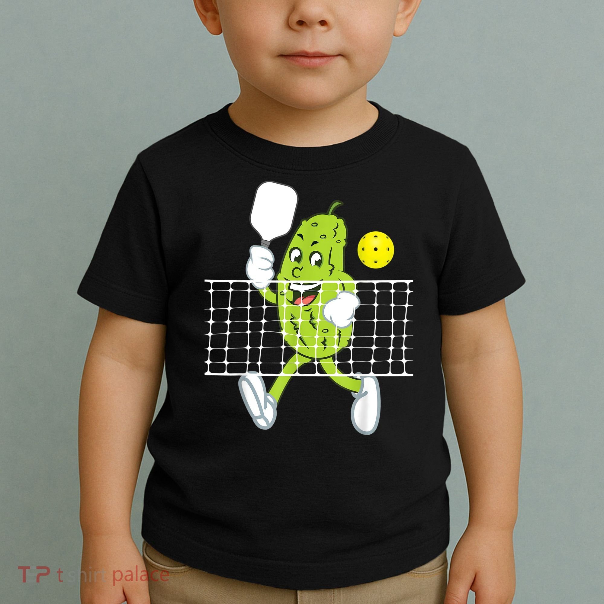Pickle Playing Pickleball Funny Pickleball Paddleball Toddler T-Shirt