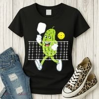Pickle Playing Pickleball Funny Pickleball Paddleball Women's T-Shirt thumb 3