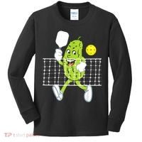 Pickle Playing Pickleball Funny Pickleball Paddleball Kids Long Sleeve Shirt thumb 0