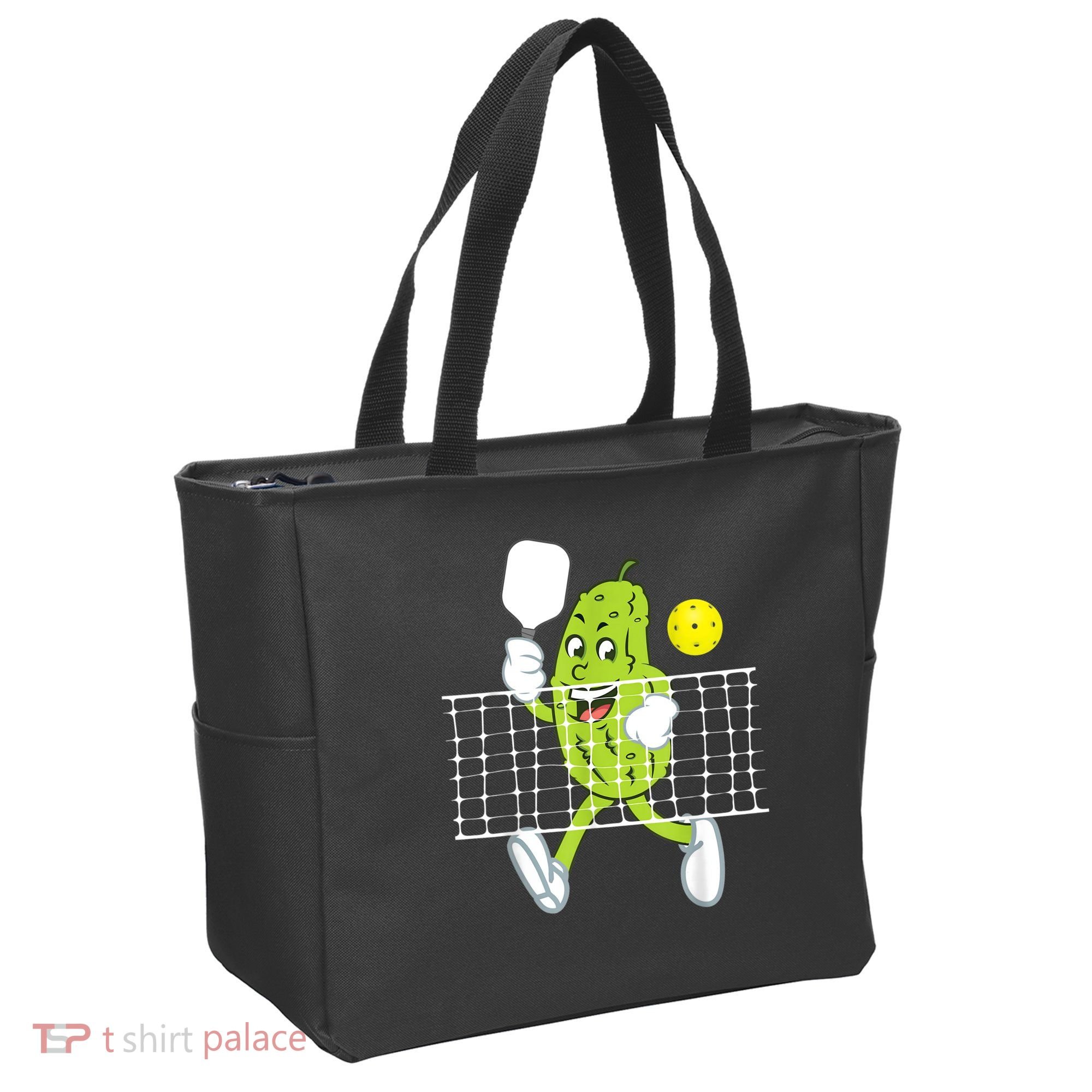 Pickle Playing Pickleball Funny Pickleball Paddleball Tote Bag