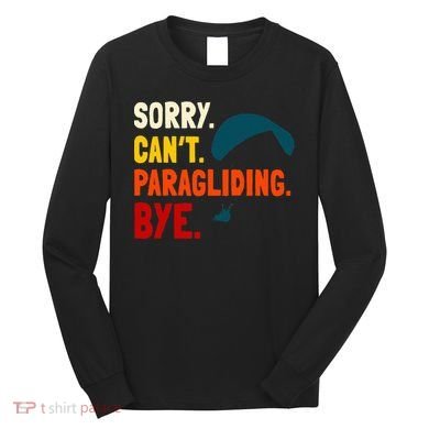 Paragliding Parachute Paragliders Paramotor Skydiving Long Sleeve Shirt