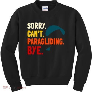 Paragliding Parachute Paragliders Paramotor Skydiving Kids Sweatshirt