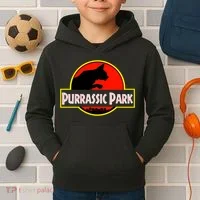 Purrasic Park Kids Hoodie thumb 2