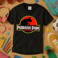 Purrasic Park Kids T-Shirt thumb 3