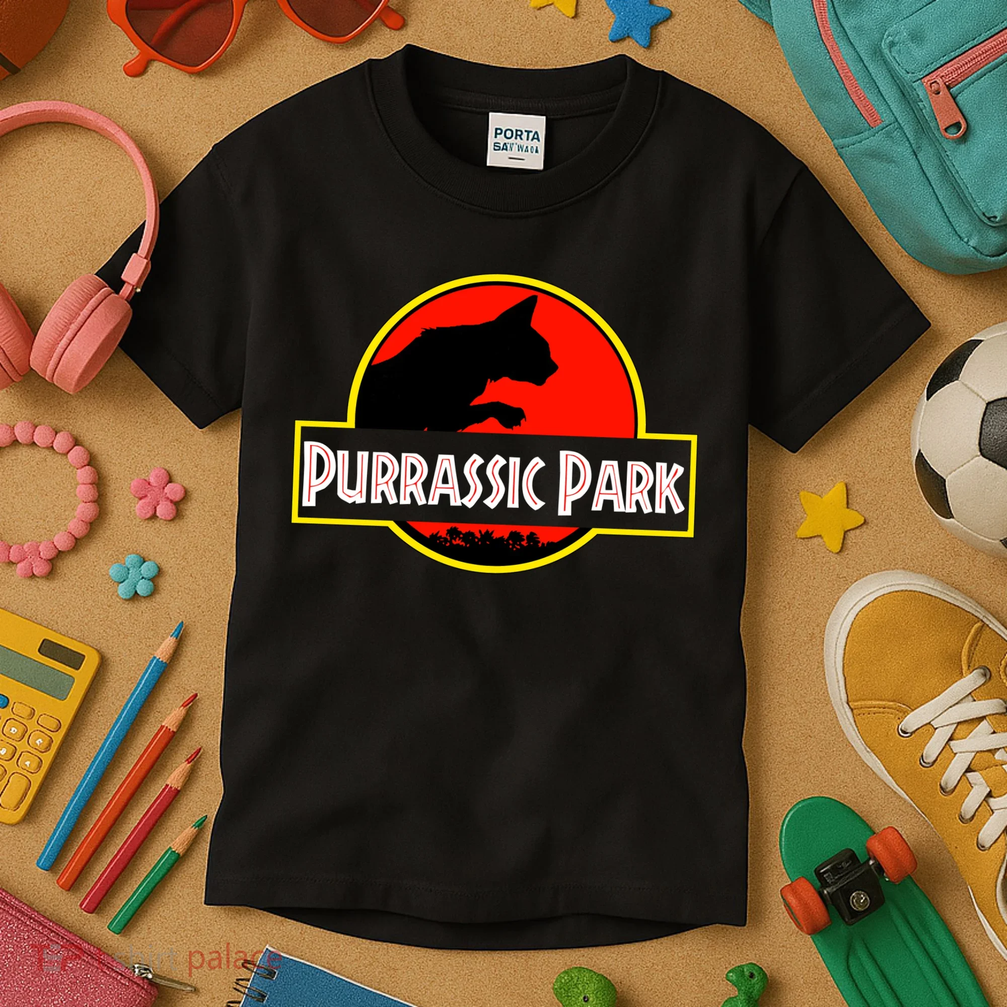Purrasic Park Kids T-Shirt