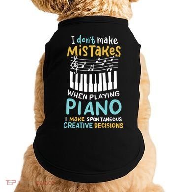 Piano Player Pianist Music Keyboard Gift Doggie Tank