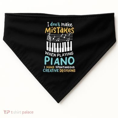 Piano Player Pianist Music Keyboard Gift USA-Made Doggie Bandana