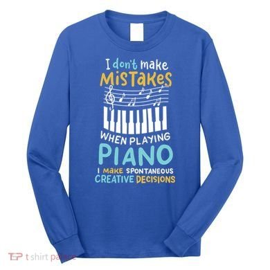 Piano Player Pianist Music Keyboard Gift Long Sleeve Shirt