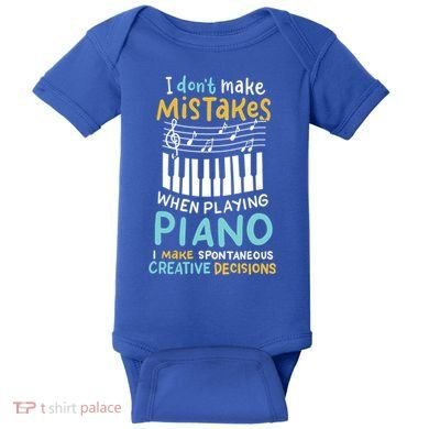 Piano Player Pianist Music Keyboard Gift Baby Bodysuit