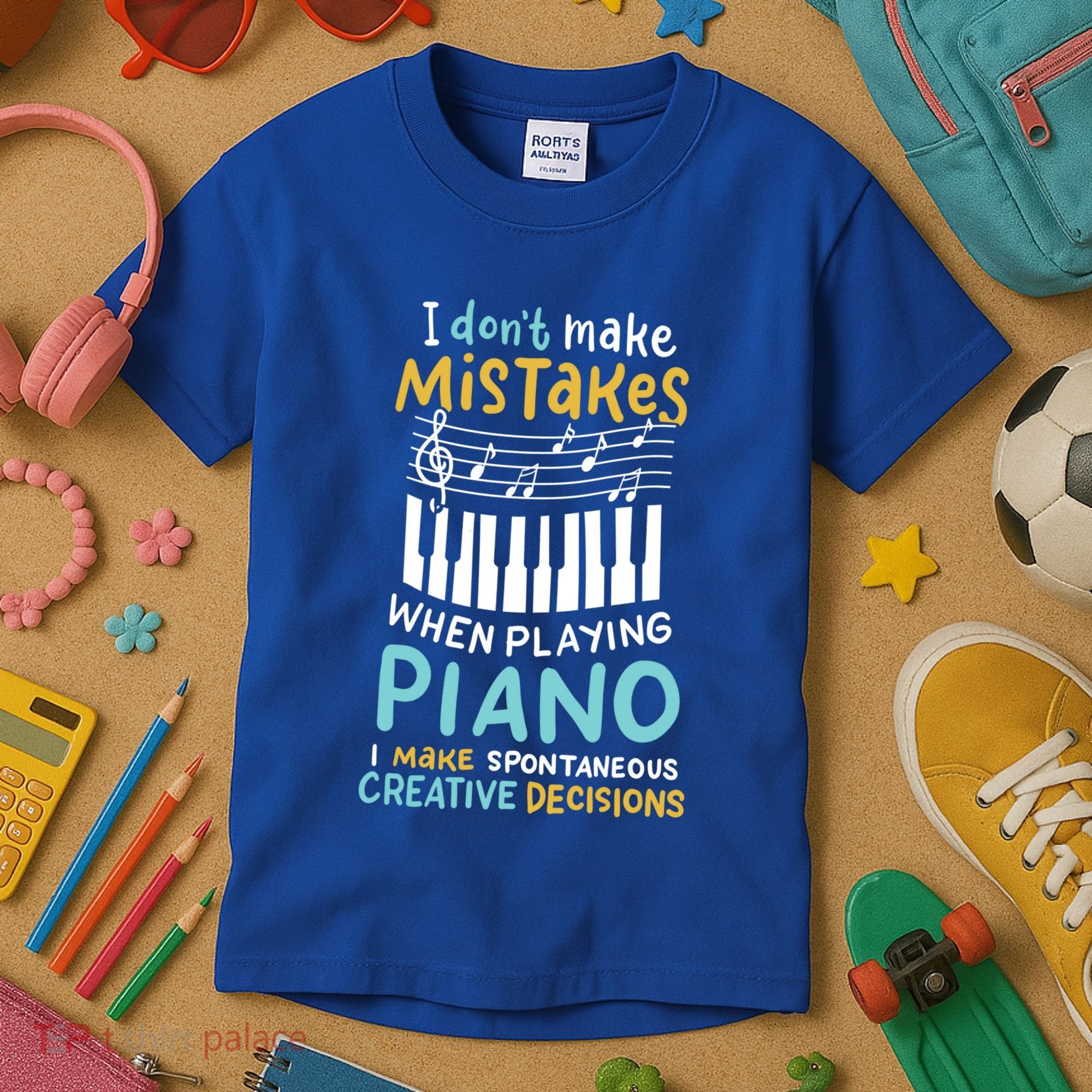 Piano Player Pianist Music Keyboard Gift Kids T-Shirt