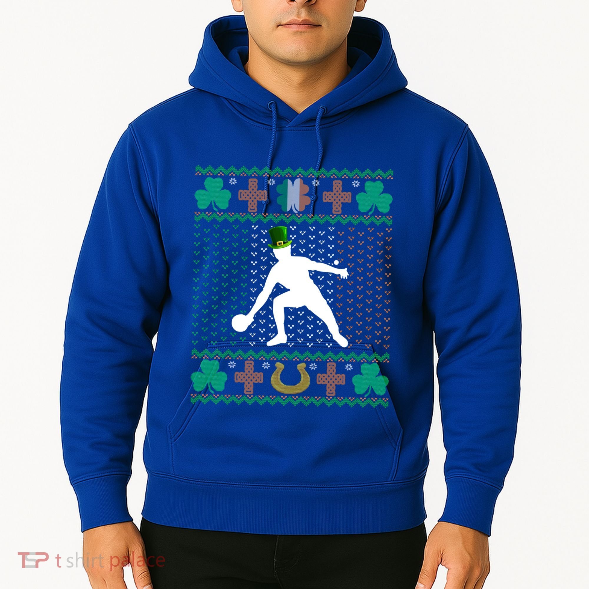 Ping Pong Player St Patrick's Day Ugly Holiday Table Tennis Meaningful Gift Hoodie