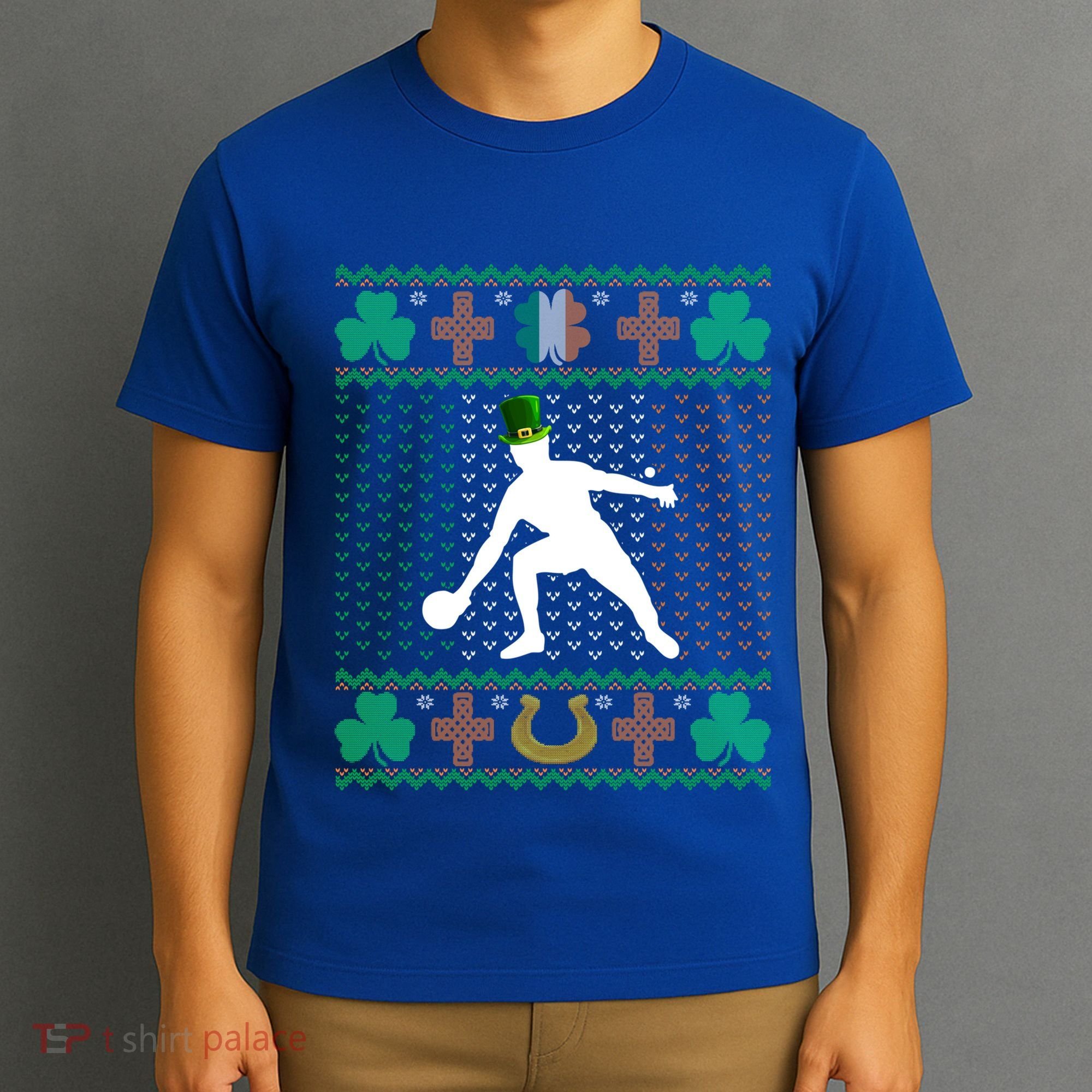 Ping Pong Player St Patrick's Day Ugly Holiday Table Tennis Meaningful Gift T-Shirt