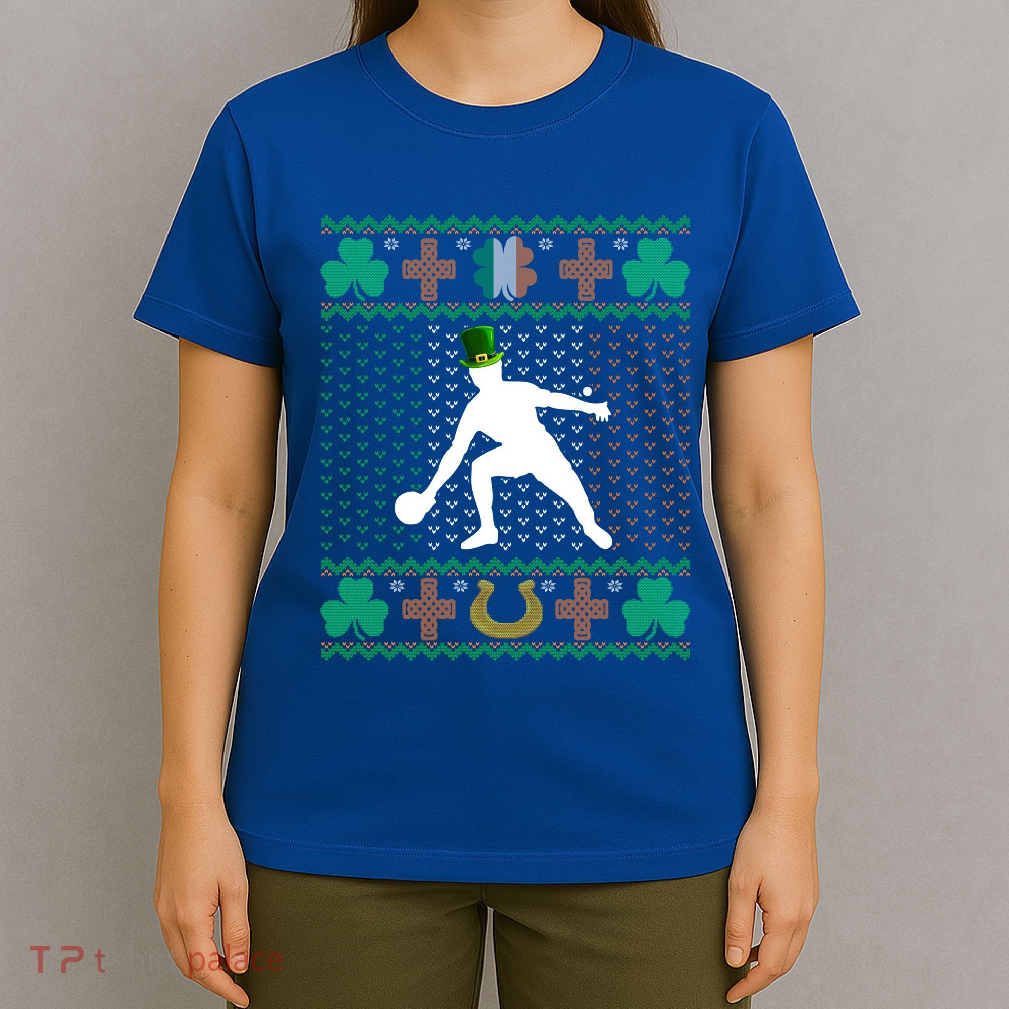 Ping Pong Player St Patrick's Day Ugly Holiday Table Tennis Meaningful Gift T-Shirt