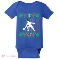 Ping Pong Player St Patrick's Day Ugly Holiday Table Tennis Meaningful Gift Baby Bodysuit thumb 0