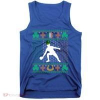 Ping Pong Player St Patrick's Day Ugly Holiday Table Tennis Meaningful Gift Tank Top thumb 0
