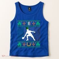 Ping Pong Player St Patrick's Day Ugly Holiday Table Tennis Meaningful Gift Tank Top thumb 2