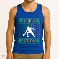 Ping Pong Player St Patrick's Day Ugly Holiday Table Tennis Meaningful Gift Tank Top thumb 3