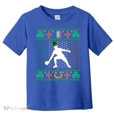 Ping Pong Player St Patrick's Day Ugly Holiday Table Tennis Meaningful Gift Toddler T-Shirt