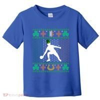 Ping Pong Player St Patrick's Day Ugly Holiday Table Tennis Meaningful Gift Toddler T-Shirt thumb 0