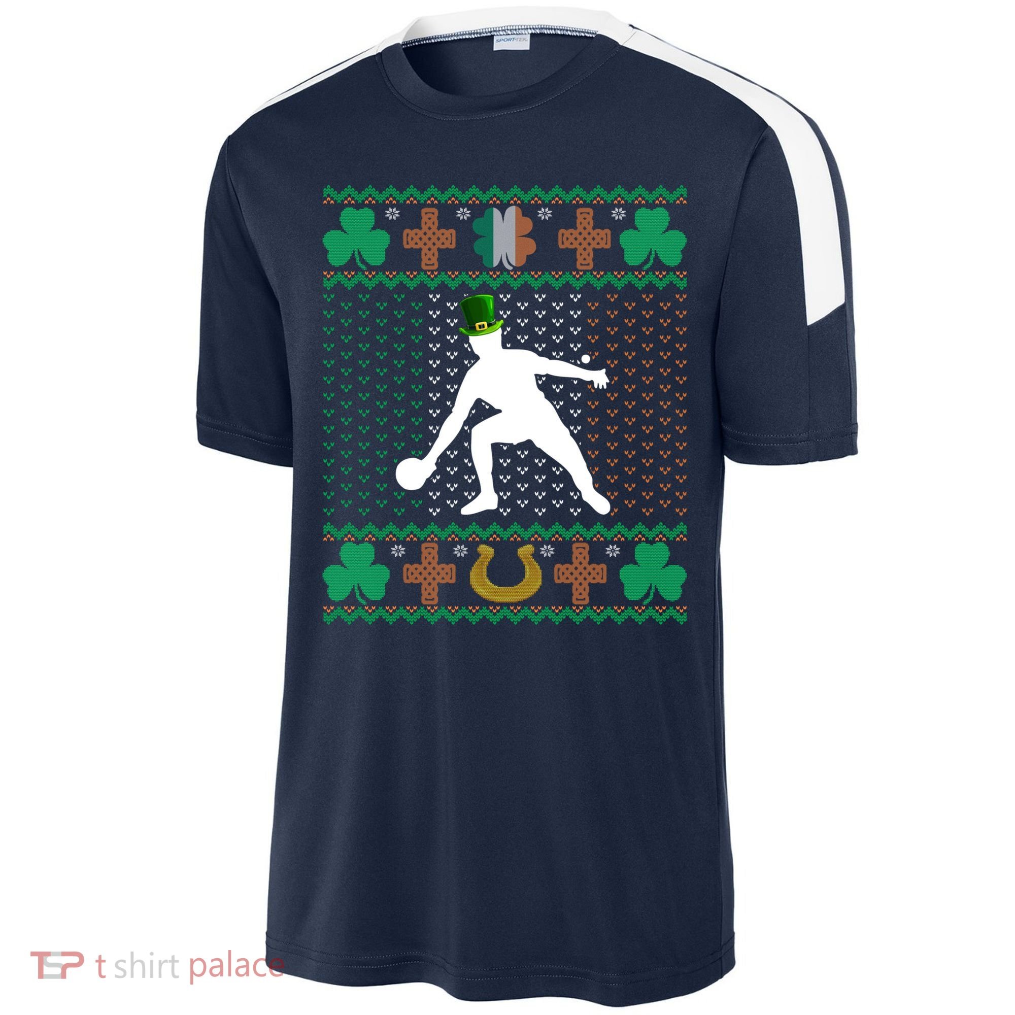 Ping Pong Player St Patrick's Day Ugly Holiday Table Tennis Meaningful Gift Sport-Tek Competitor United Soccer Jersey