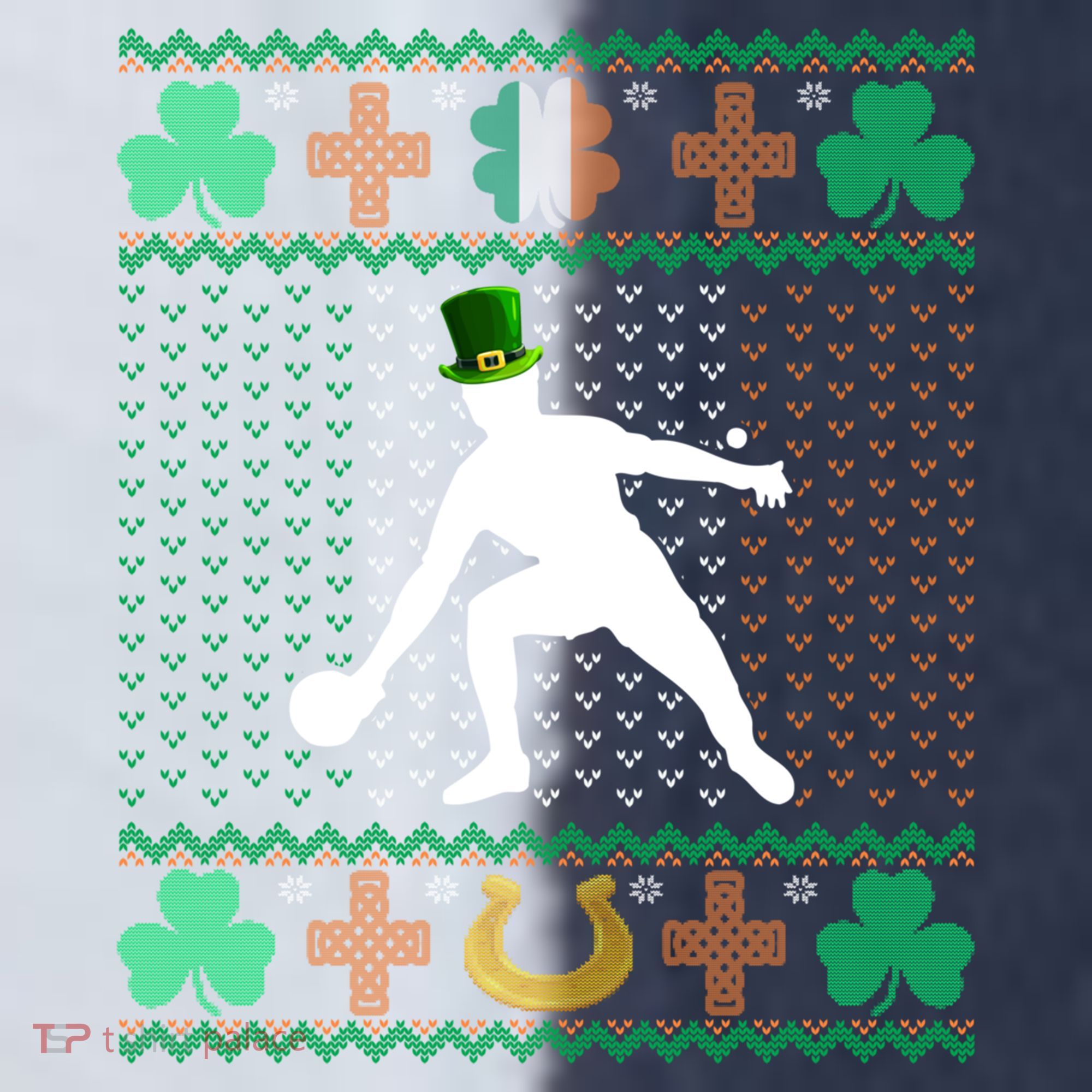 Ping Pong Player St Patrick's Day Ugly Holiday Table Tennis Meaningful Gift Sport-Tek Competitor United Soccer Jersey