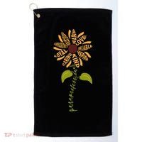 Para professional Paraeducator Teacher Sunflower Golf Towel thumb 0