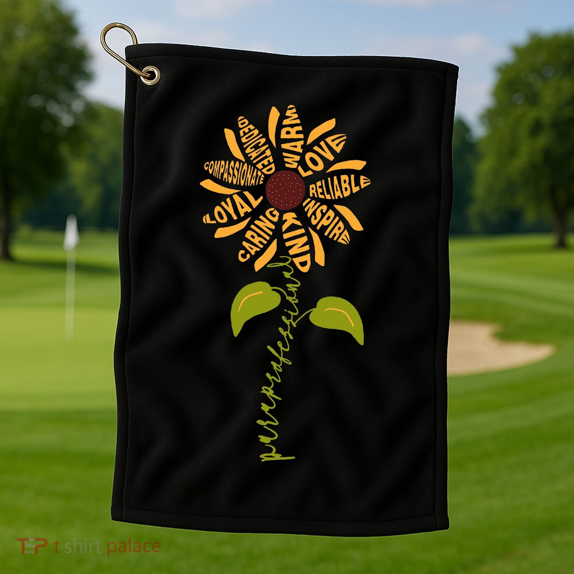 Para professional Paraeducator Teacher Sunflower Golf Towel