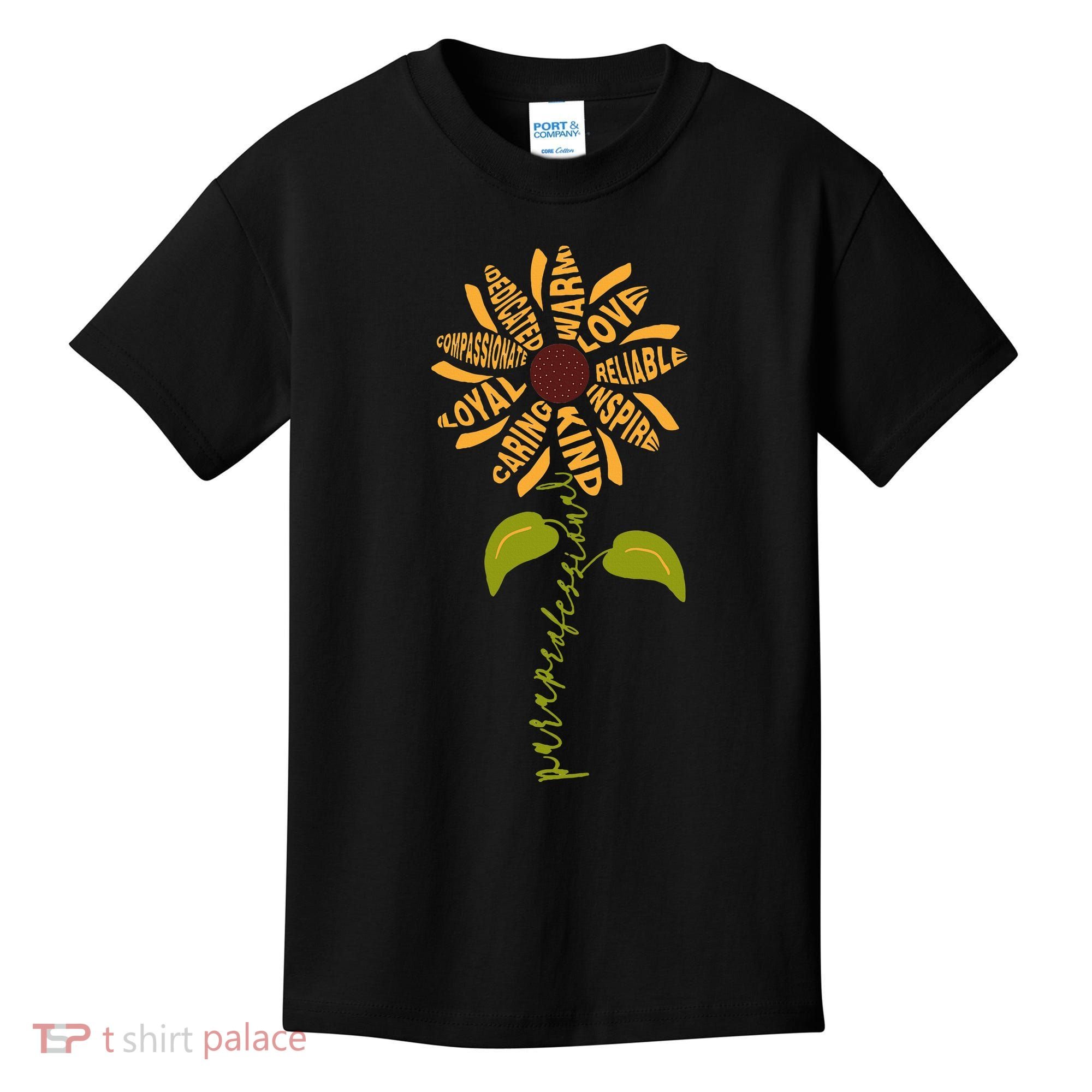 Para professional Paraeducator Teacher Sunflower Kids T-Shirt