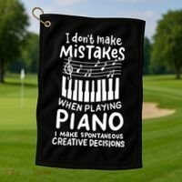 Piano Player Pianist Music Keyboard Gift Golf Towel thumb 1