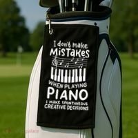 Piano Player Pianist Music Keyboard Gift Golf Towel thumb 2