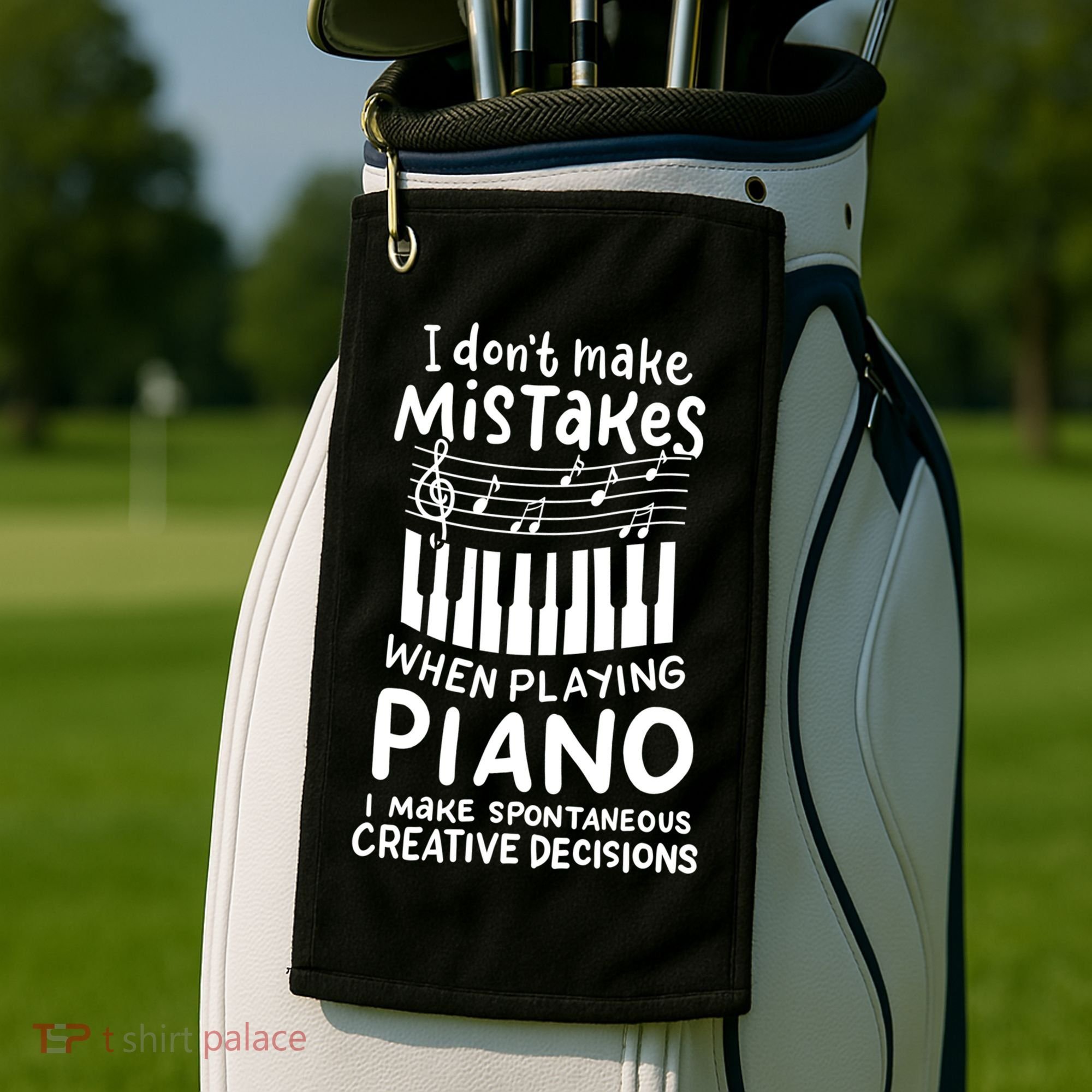 Piano Player Pianist Music Keyboard Gift Golf Towel
