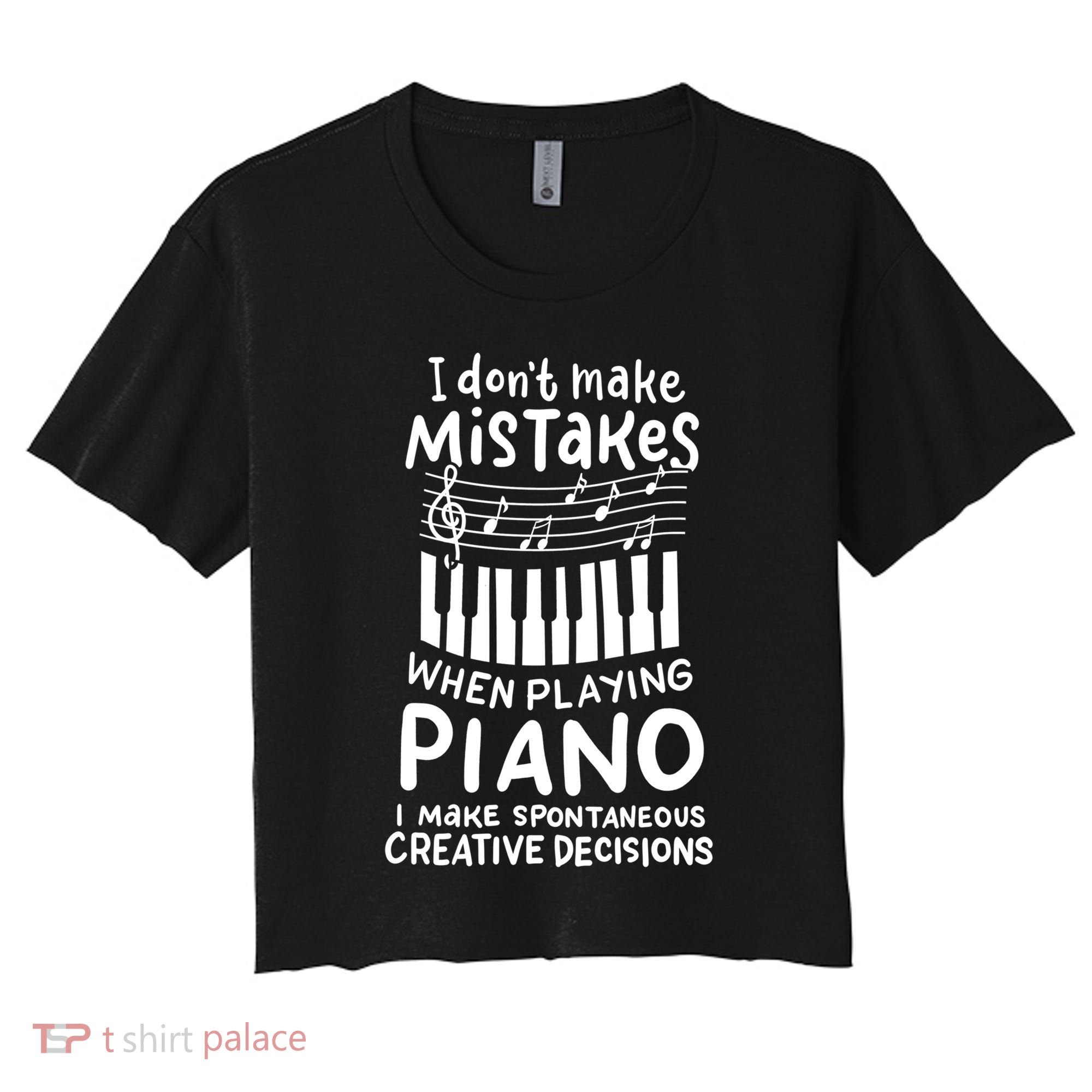 Piano Player Pianist Music Keyboard Gift Women's Crop Top Tee