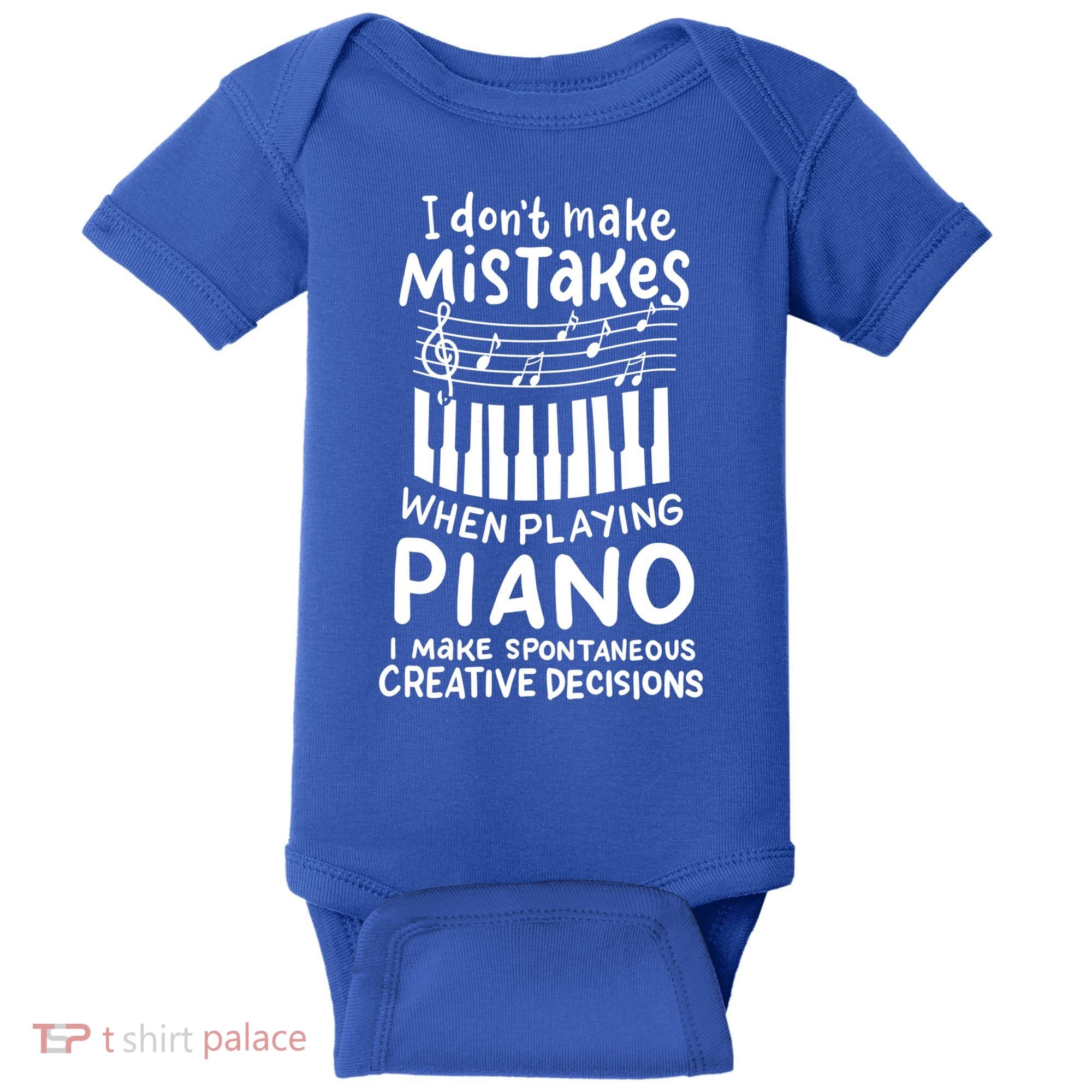 Piano Player Pianist Music Keyboard Gift Baby Bodysuit
