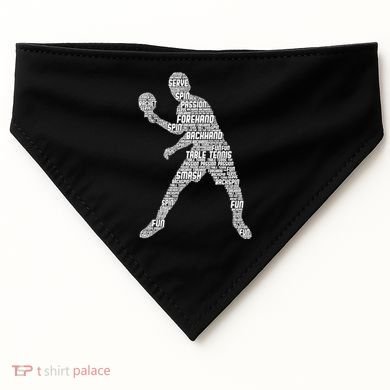 Ping Pong Player Table Tennis Cute Gift USA-Made Doggie Bandana