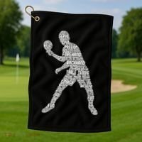 Ping Pong Player Table Tennis Cute Gift Golf Towel thumb 1