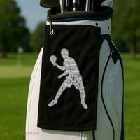Ping Pong Player Table Tennis Cute Gift Golf Towel thumb 2