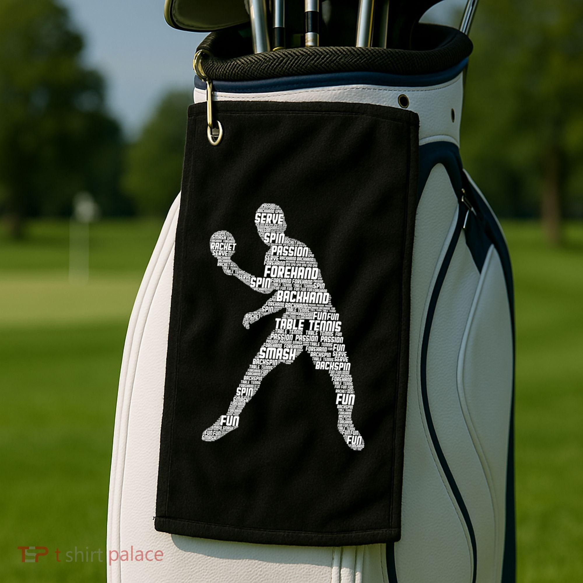 Ping Pong Player Table Tennis Cute Gift Golf Towel