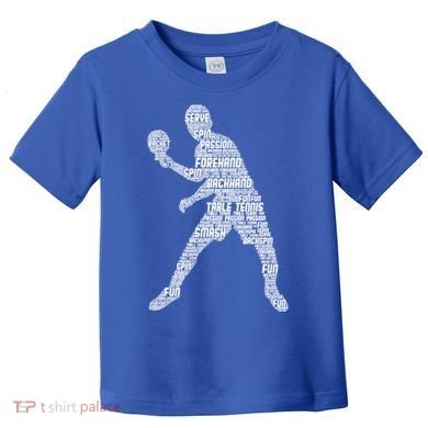 Ping Pong Player Table Tennis Cute Gift Toddler T-Shirt