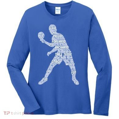 Ping Pong Player Table Tennis Cute Gift Women's Long Sleeve Shirt