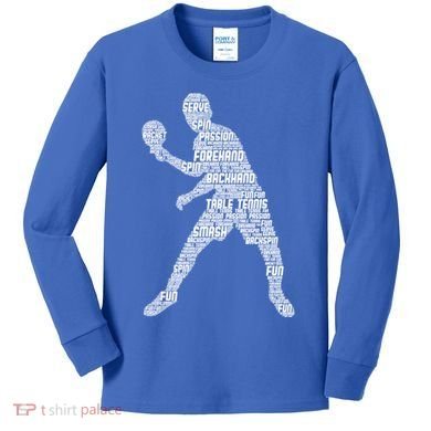 Ping Pong Player Table Tennis Cute Gift Kids Long Sleeve Shirt